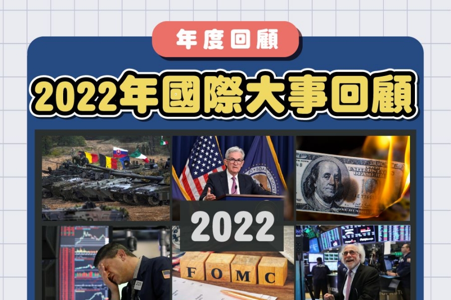 2022年國際大事回顧，哪些最令你印象深刻？盤點今年績效前五名標的！