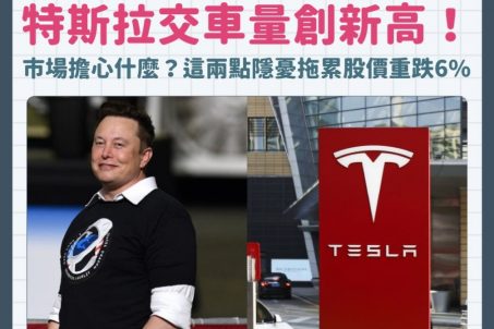 特斯拉 交車量創新高！市場擔心什麼？這兩點隱憂拖累股價重跌 6%